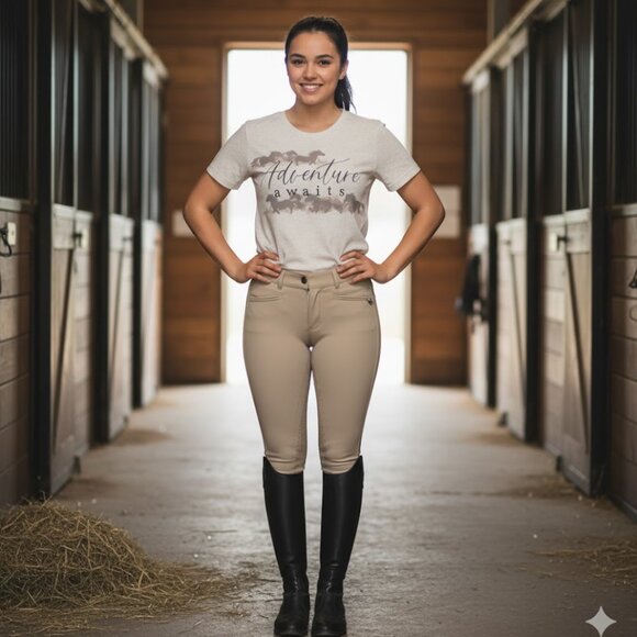 Kerrits Inspirational Quote T-Shirt - Oatmeal - Picture 1 of 5